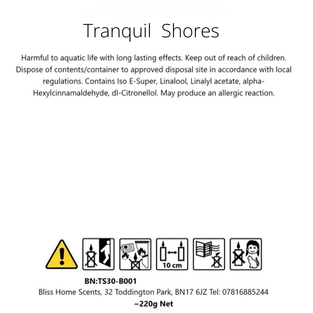‘Tranquil Shores’ 220g Candle