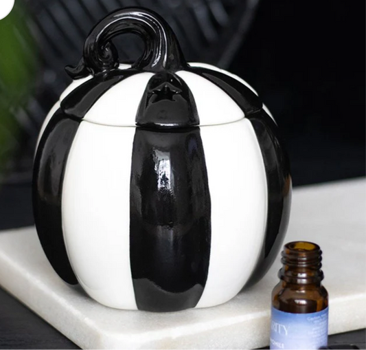 A Stunning Striped Pumpkin Burner