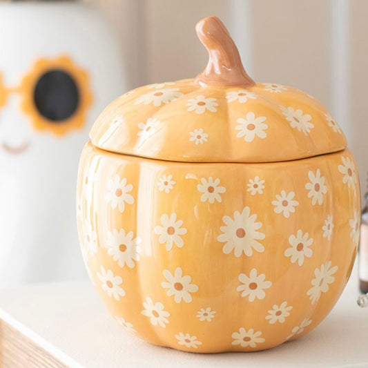 Floral Patterned Pumpkin Burner