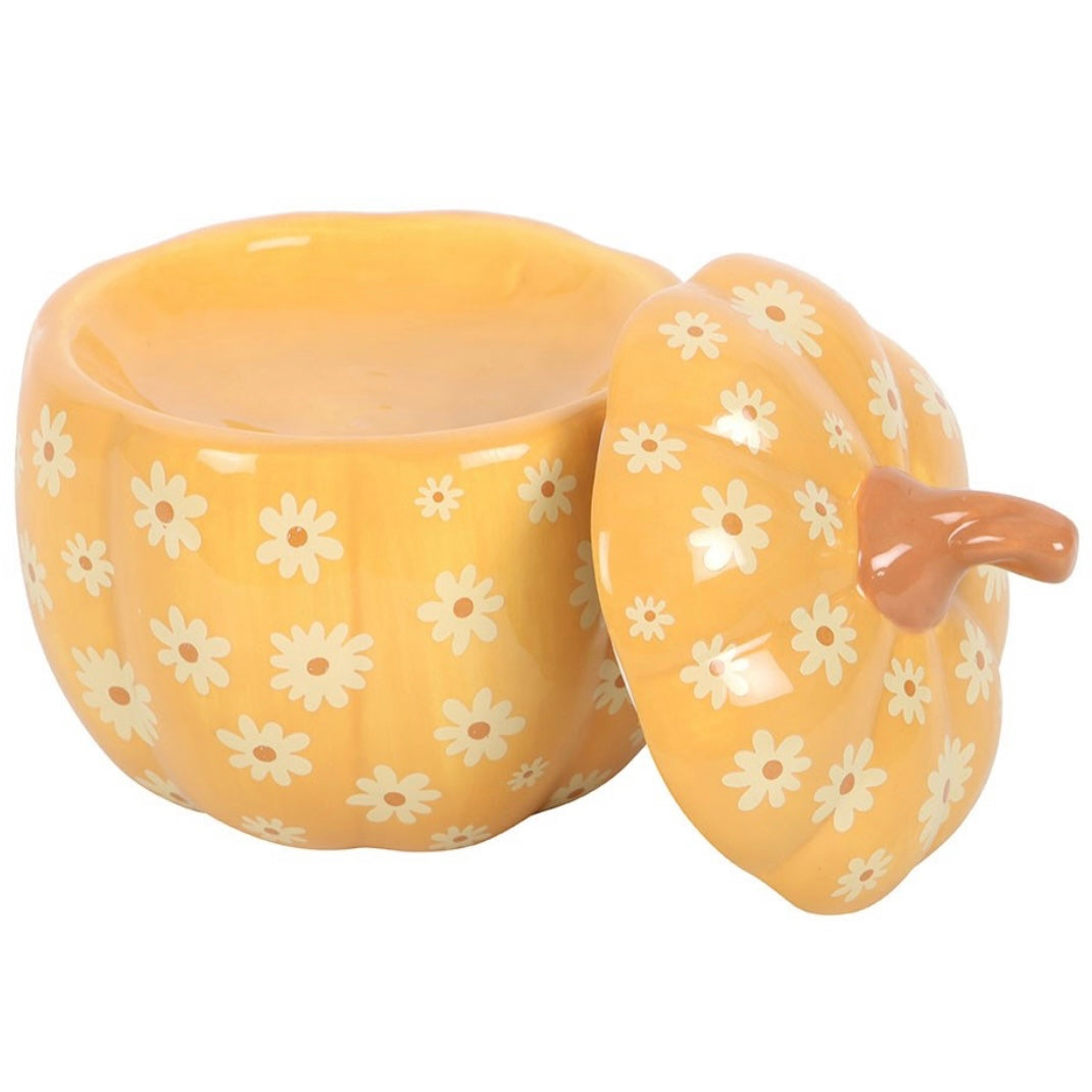 Floral Patterned Pumpkin Burner